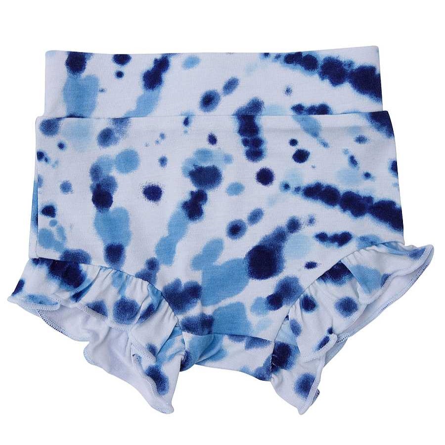 Girl Angel Dear x SpearmintLOVE | Ruffle Bloomer, Indigo Spiral Tie Dye