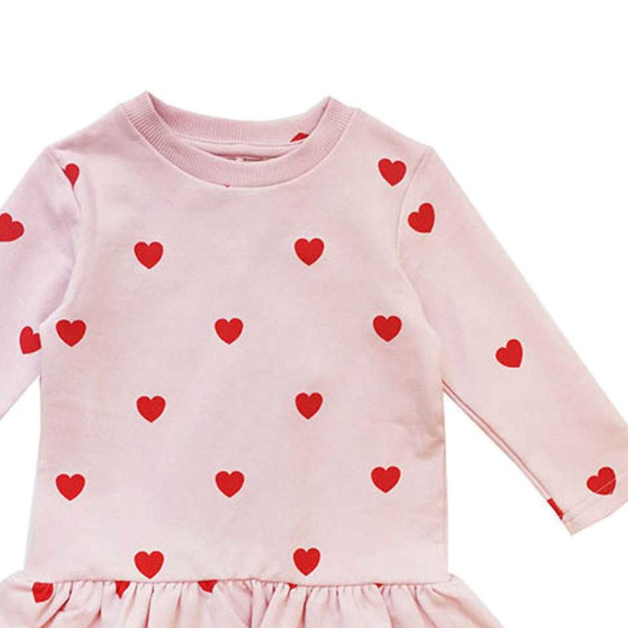 Girl Hugo Loves Tiki | Sweater Dress, Red Hearts