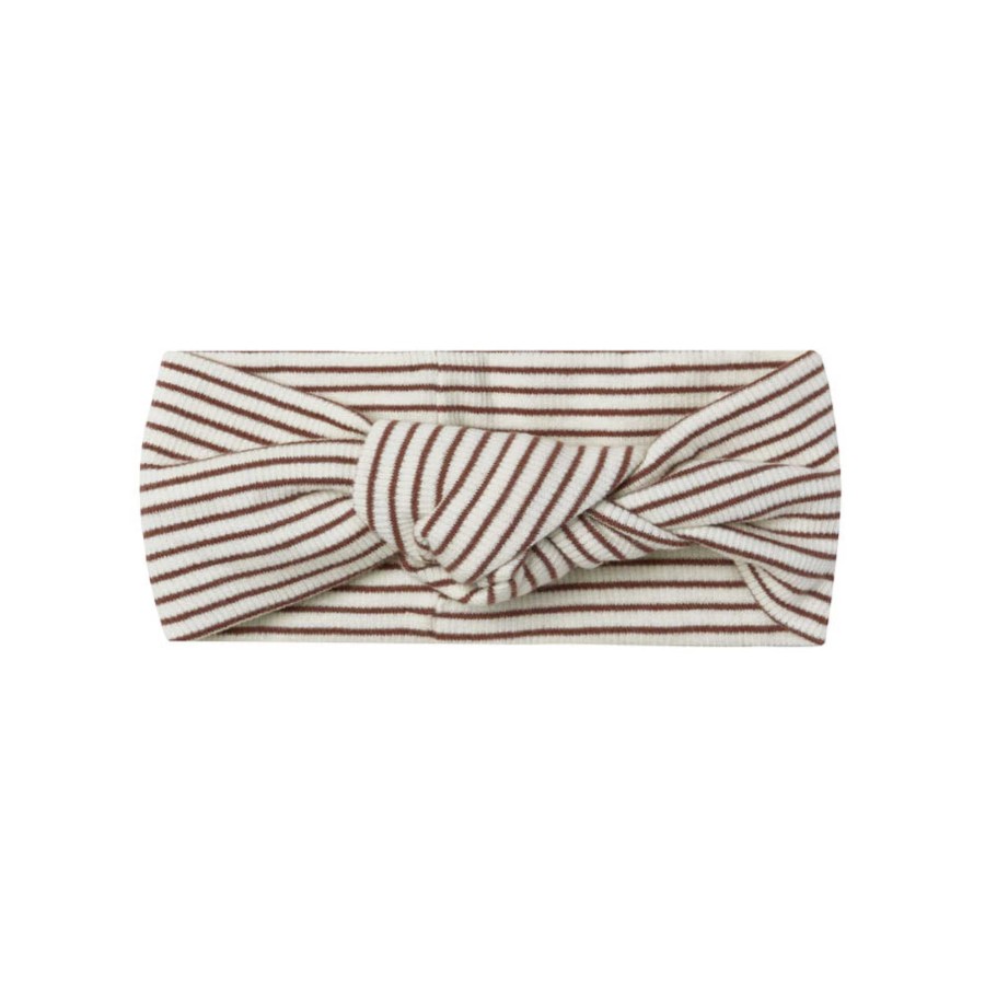 Girl Quincy Mae | Knotted Headband, Plum Stripe