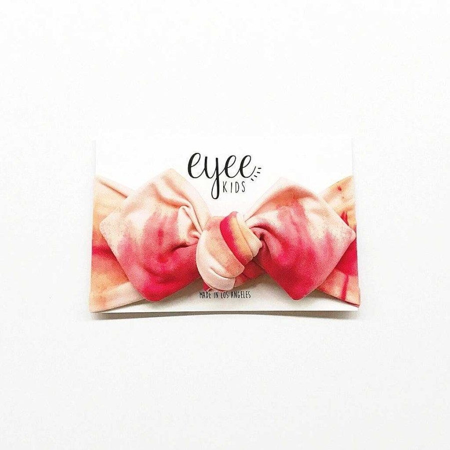 Girl Eyee Kids | Top Knot Headband, Pink Tie Dye