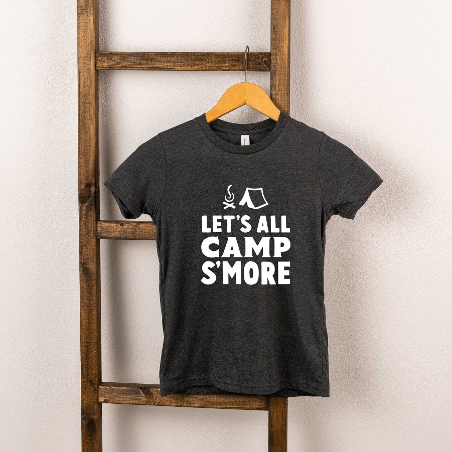 Boy The Juniper Shop | Let'S All Camp S'More Short Sleeve Tee, Charcoal