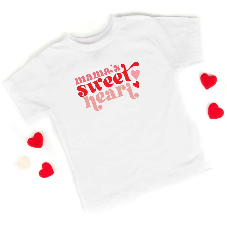 Boy The Juniper Shop | Mama'S Sweet Heart Short Sleeve Tee, White