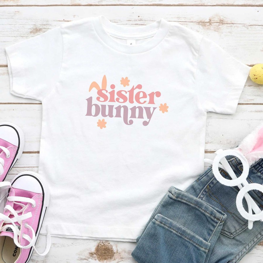 Girl The Juniper Shop | Sister Bunny Short Sleeve Tee, White