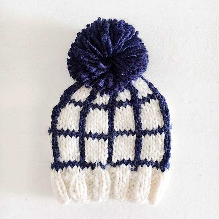 Accessories The Blueberry Hill | Windowpane Hat, Navy