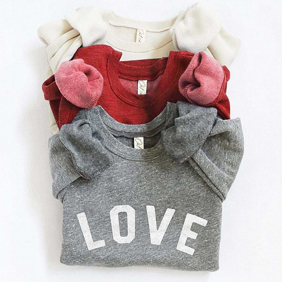 Boy Oat Collective | Love Toddler Graphic Sweatshirt, Dark Grey