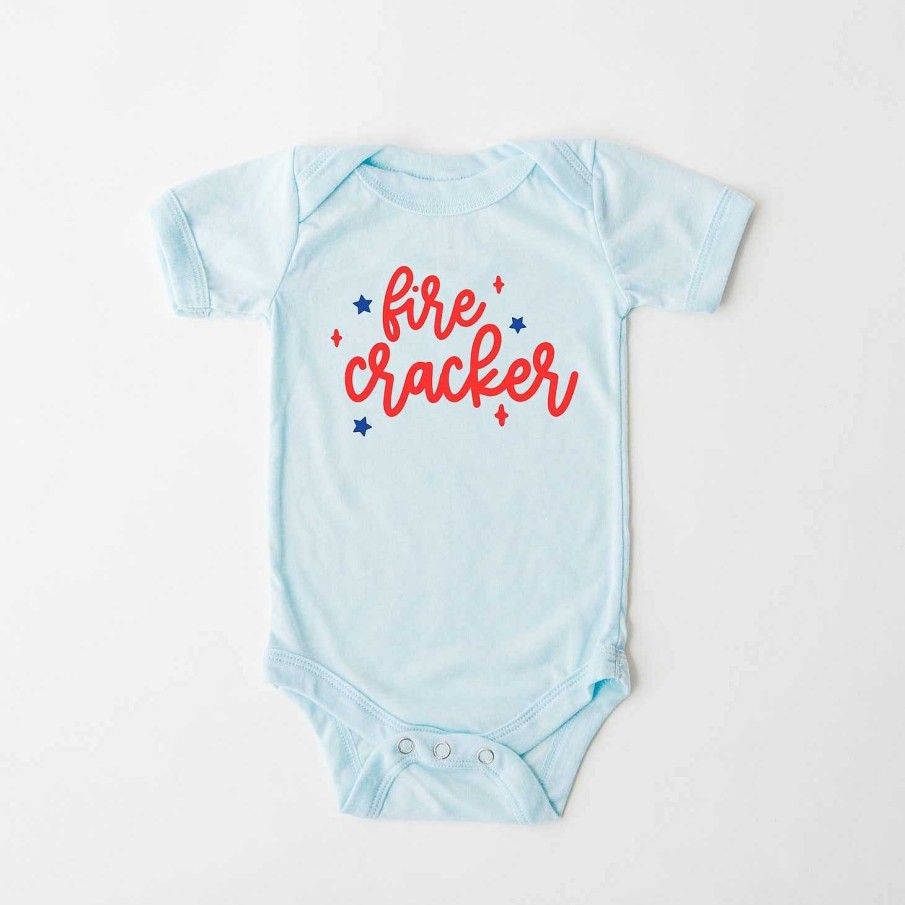 Boy Benny & Ray Apparel | Graphic Short Sleeve Bodysuit, Fire Cracker