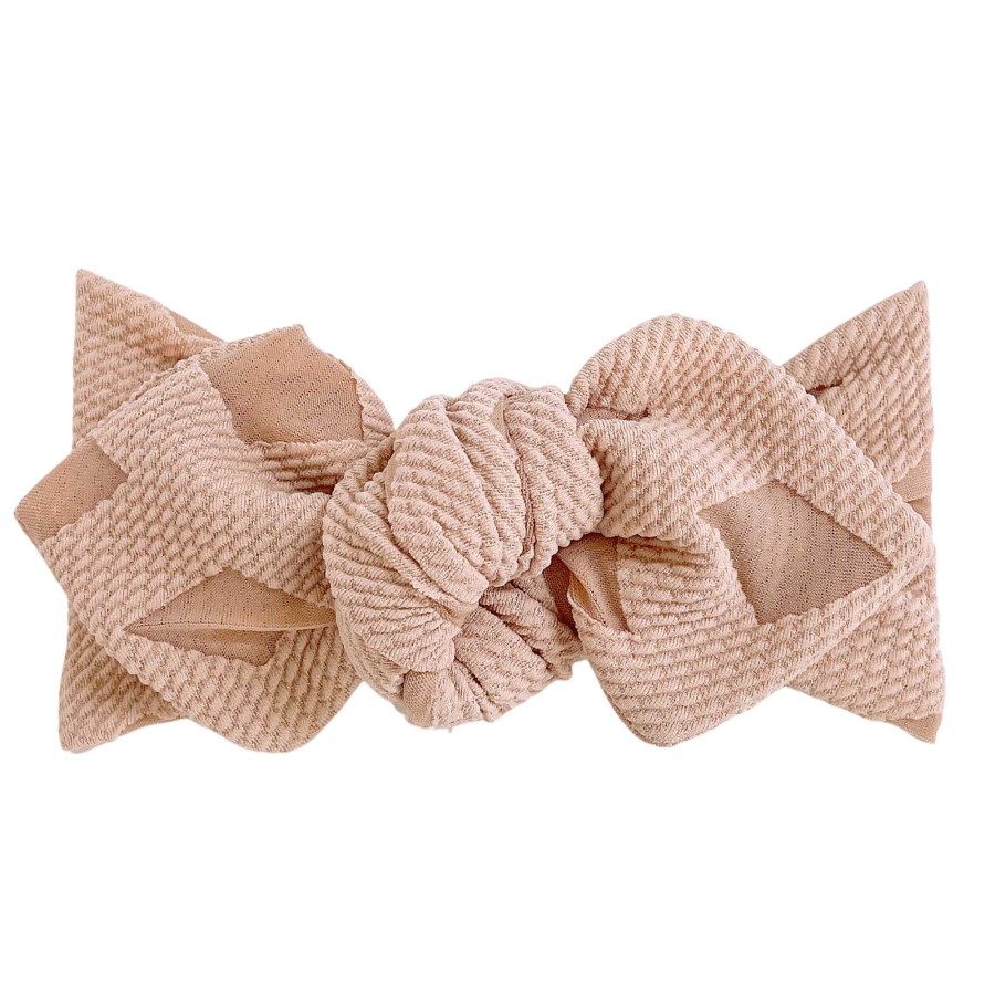 Girl Eyee Kids | Top Knot Headband, Nude Diamond