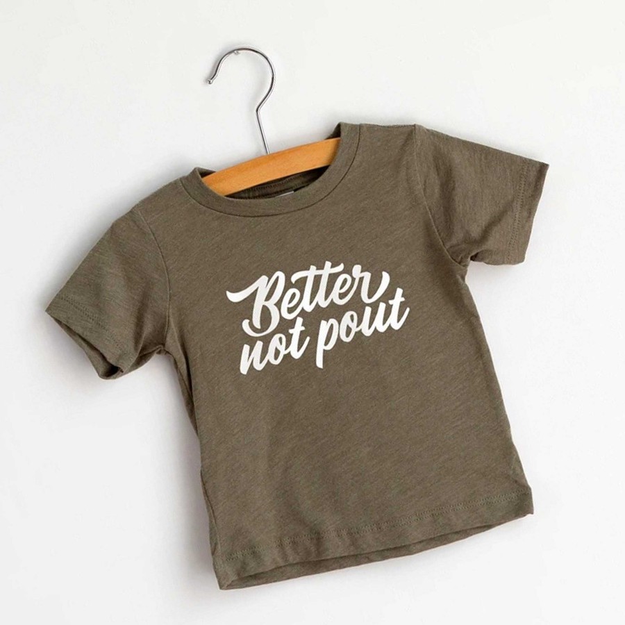 Girl Gladfolk | Short Sleeve Graphic Tee, Better Not Pout Olive