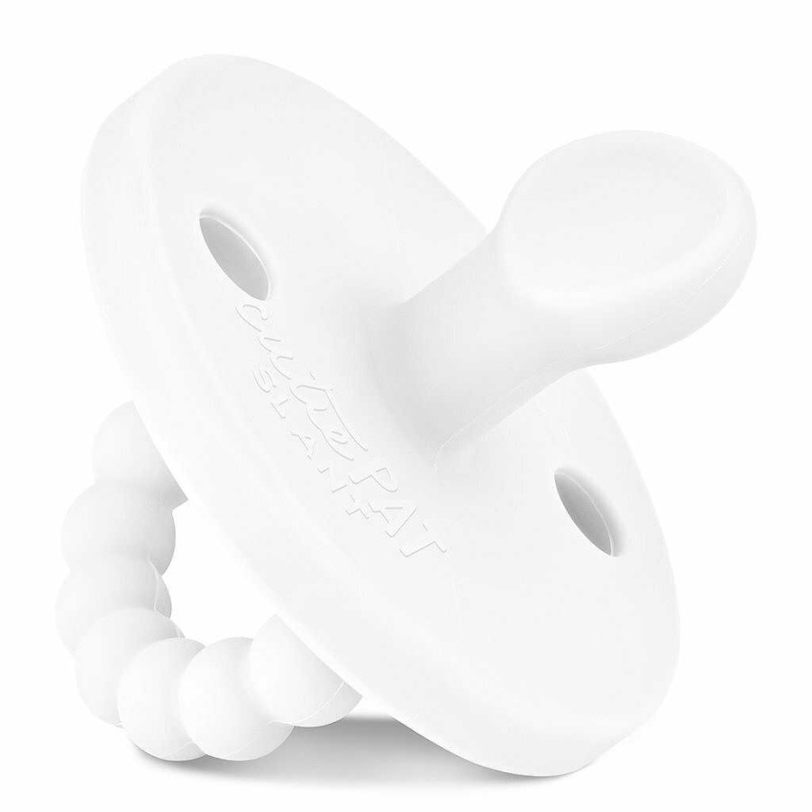 Baby Stuff Ryan & Rose | Cutie Pat Slant Pascifier, White