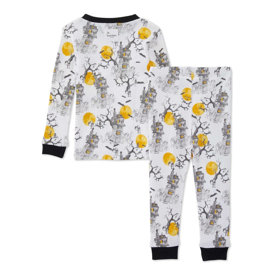 Girl Burt's Bees Baby | Organic 2-Piece Pajama Set, Haunted Houses