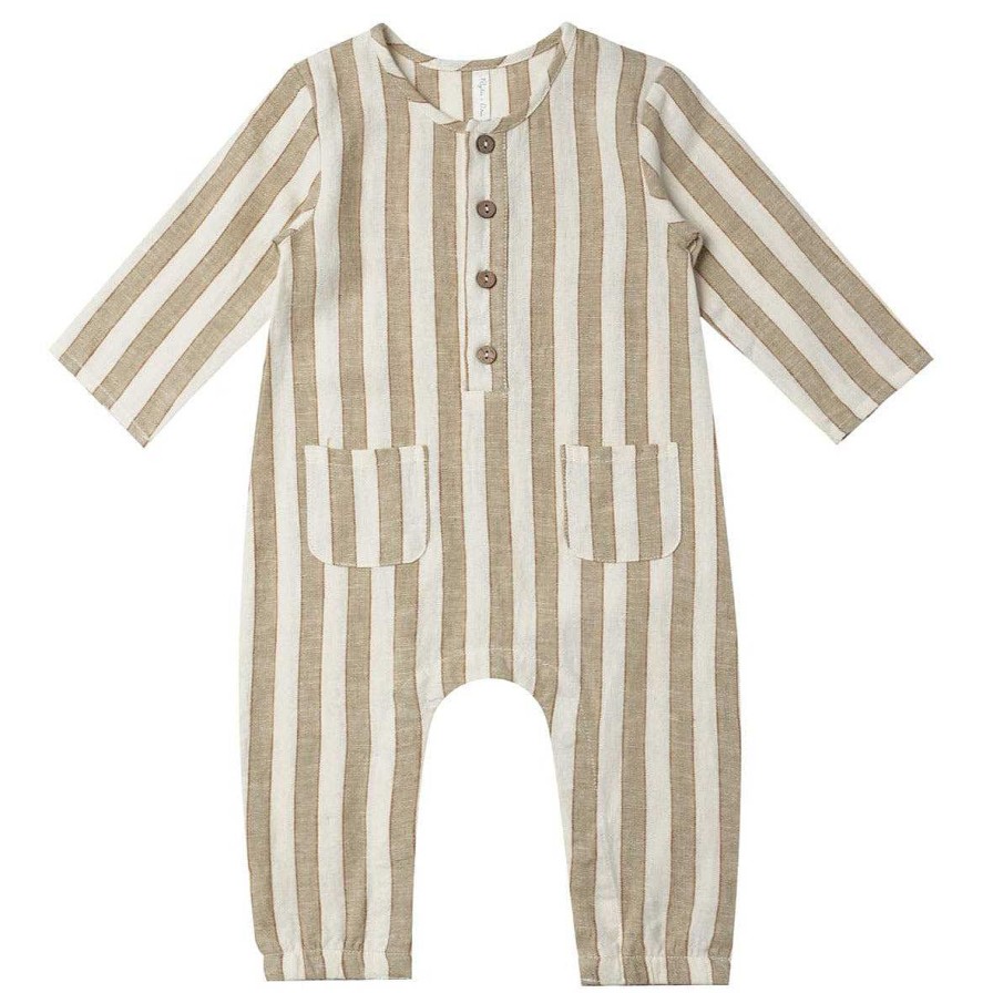 Boy Rylee & Cru | Rylee & Cru Long Sleeve Woven Jumpsuit, Autumn Stripe