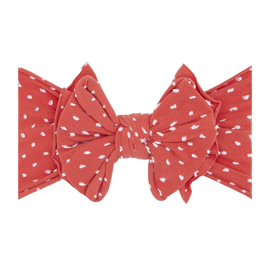 Girl Baby Bling Bows | Shab-Bow-Lous Bow, Terracotta Dot