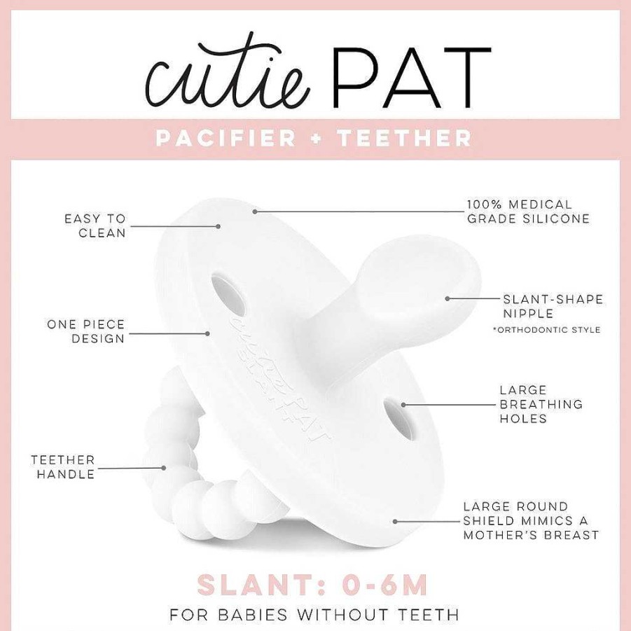 Baby Stuff Ryan & Rose | Cutie Pat Slant Pacifier, Tan