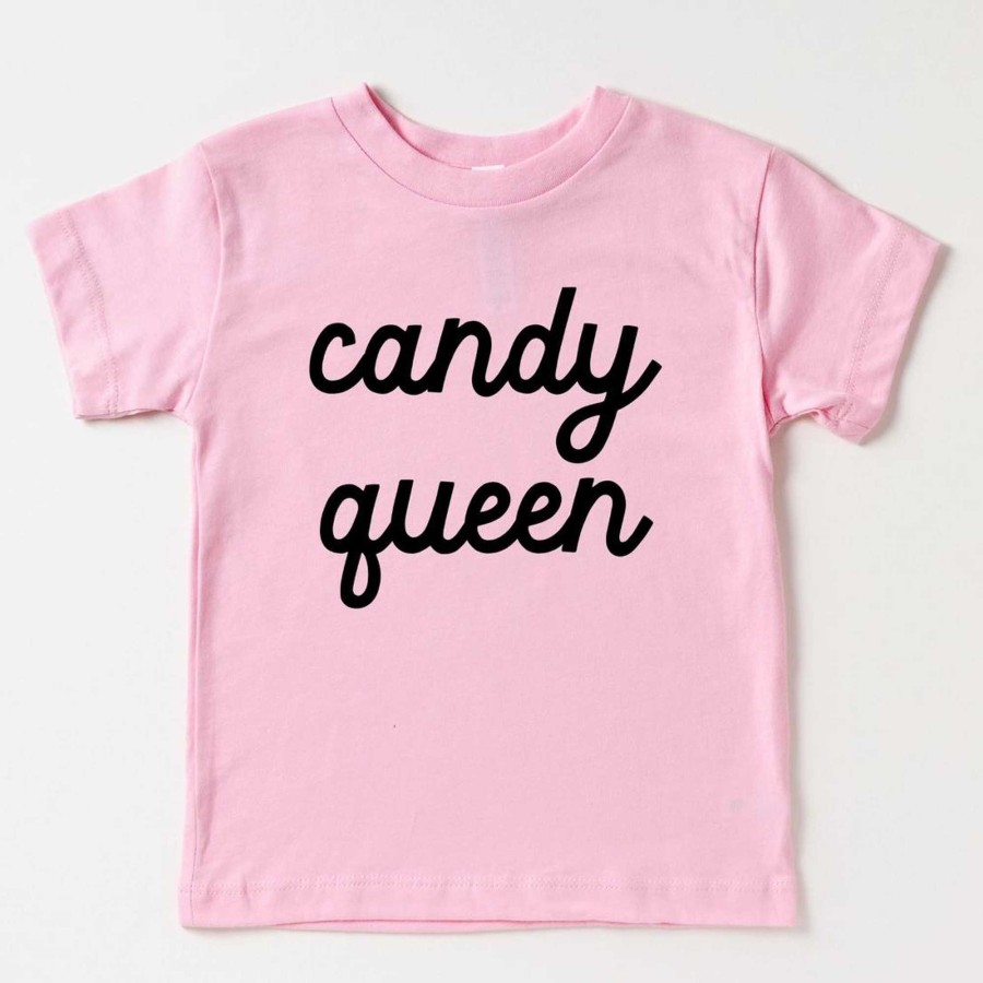 Girl Benny & Ray Apparel | Kid'S Halloween Graphic Short Sleeve Tee, Candy Queen Pink/Black