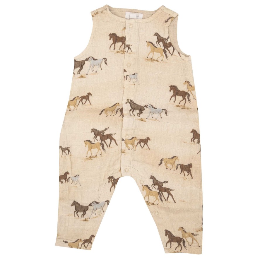 Boy Angel Dear | Sleeveless Romper, Mustangs