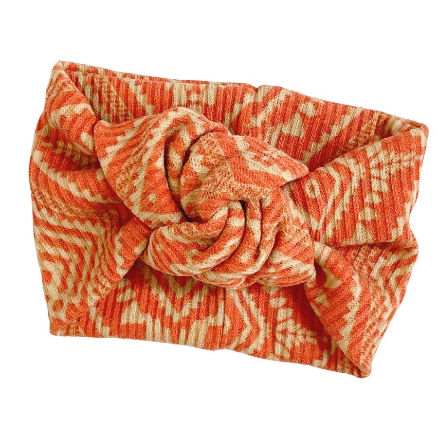 Girl Eyee Kids | Twist Knot Headband, Pumpkin Aztec