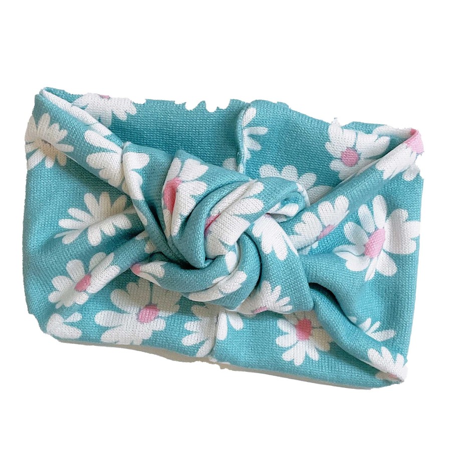 Girl Eyee Kids | Twist Knot Headband, Baby Blue Daisy