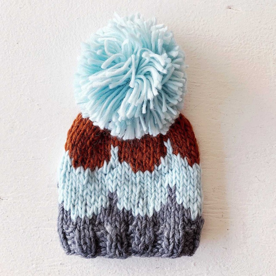 Accessories The Blueberry Hill | Scallop Pom Hat, Blue