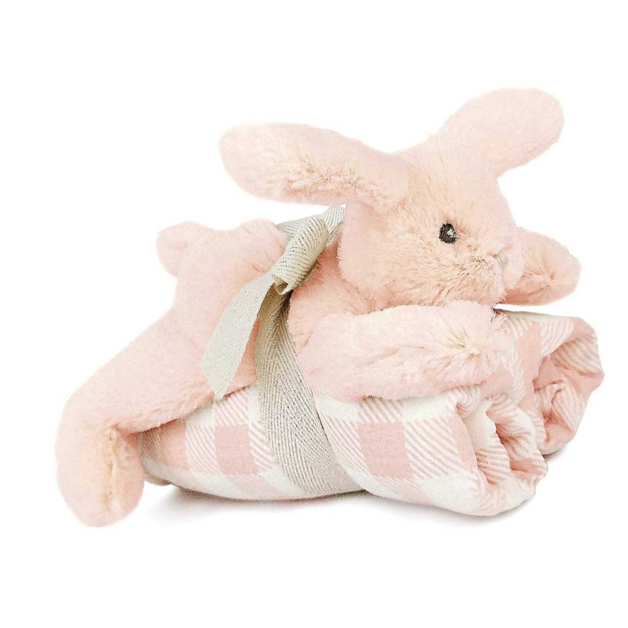 Girl Mon Ami | Blankie & Bunny Gift Set, Pink