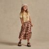 Girl Rylee & Cru | Rylee & Cru Ruffled Midi Skirt, Ruby Plaid