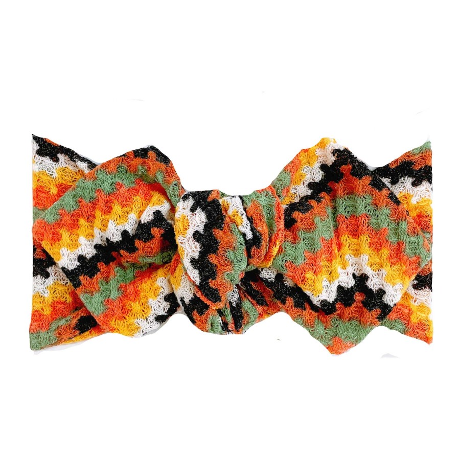 Girl Eyee Kids | Top Knot Headband, Waffle Autumn Aztec