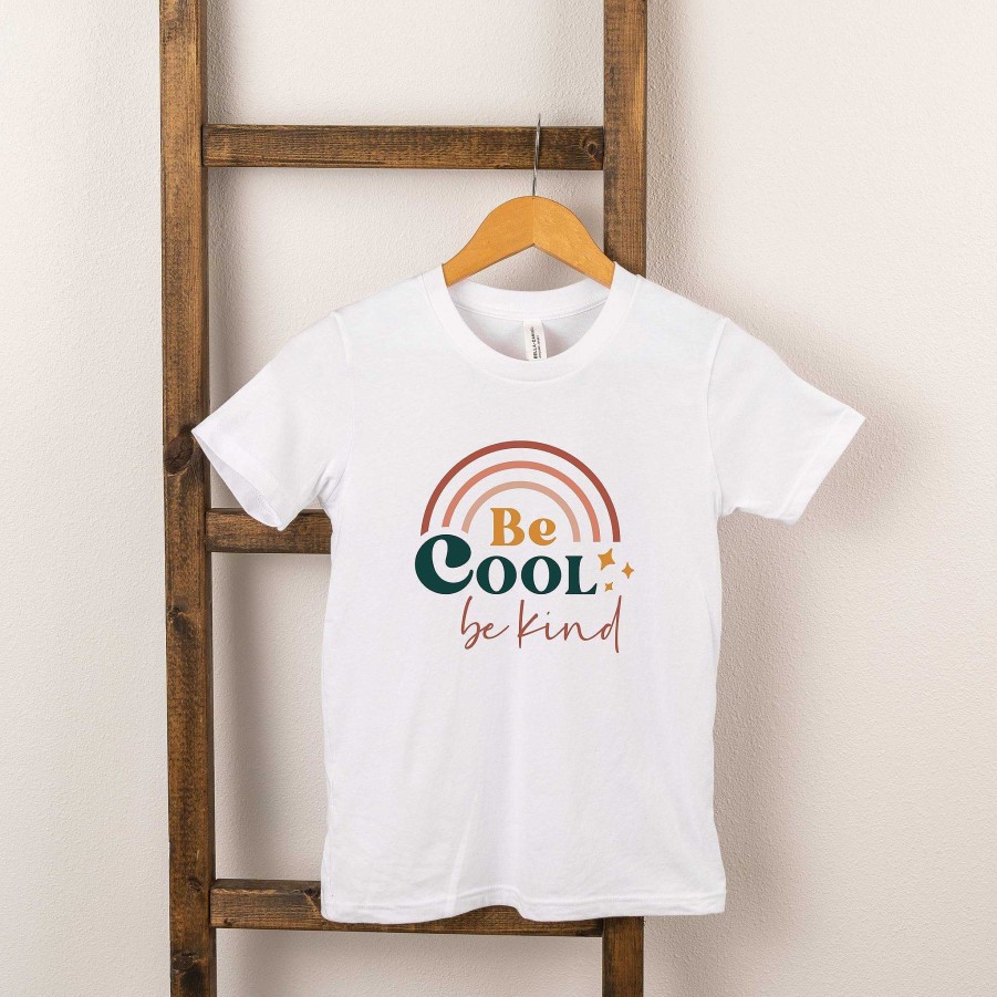 Boy The Juniper Shop | Be Cool Be Kind Rainbow Short Sleeve Tee, White