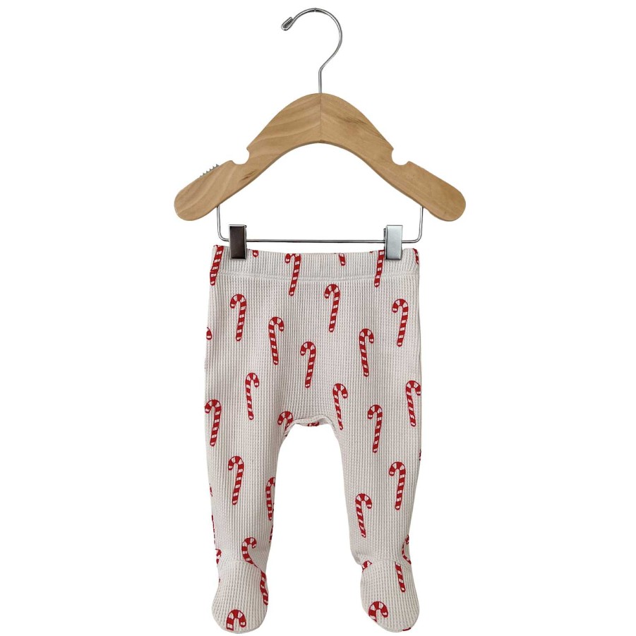 Girl SpearmintLOVE | Organic Waffle Kimono & Pant Set, Candy Cane