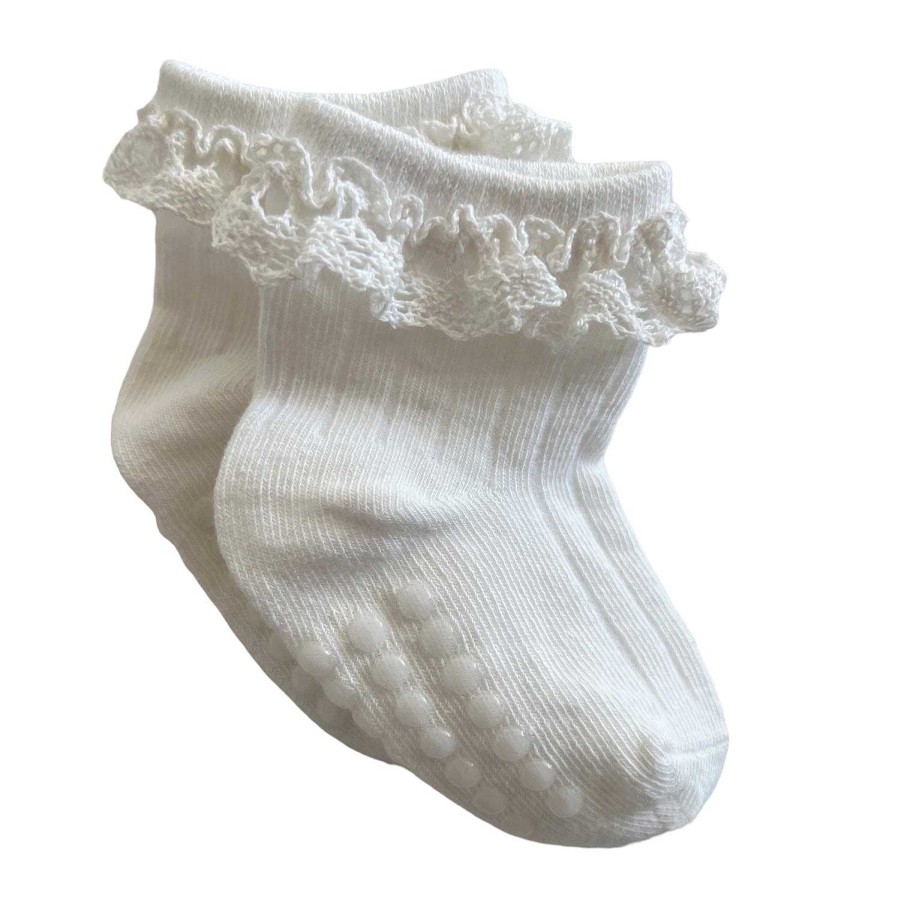 Accessories Sold by SpearmintLOVE | Everyday Ruffle Socks, White