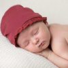 Accessories L'ovedbaby | Organic Lace Ruffle Cap, Appleberry