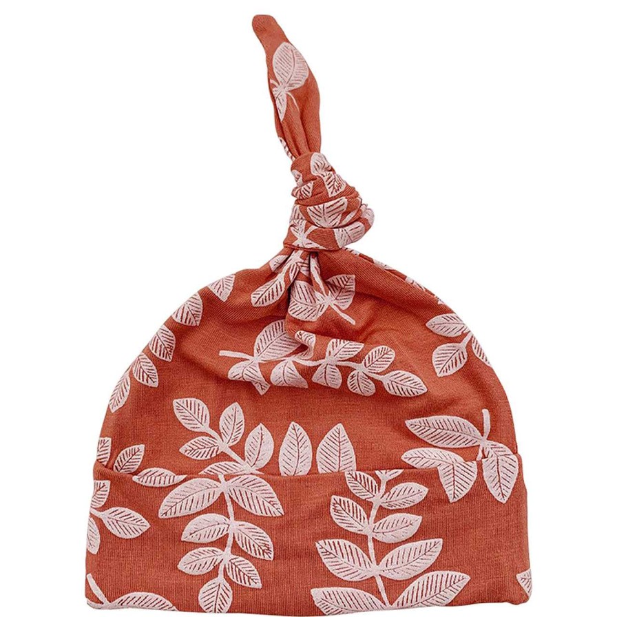 Accessories SpearmintLOVE | Newborn Knot Beanie, Rust Fern