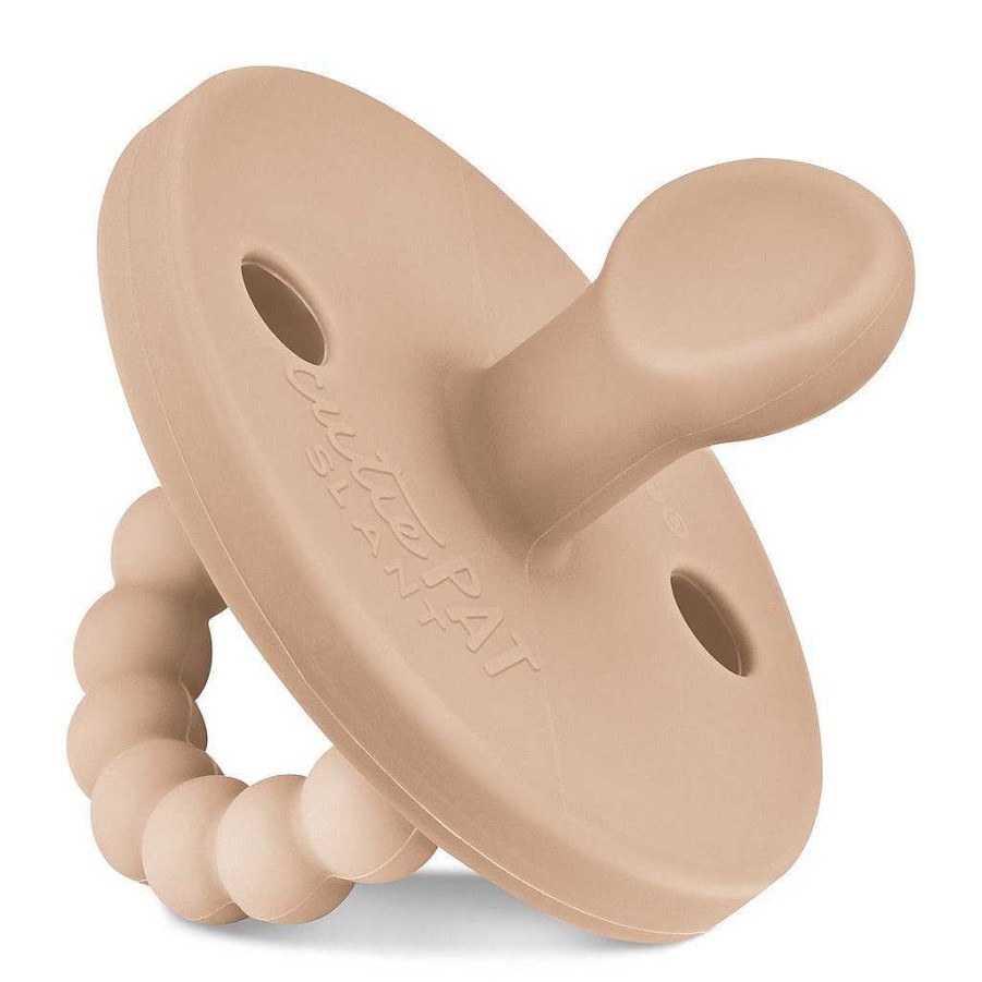 Baby Stuff Ryan & Rose | Cutie Pat Slant Pacifier, Tan