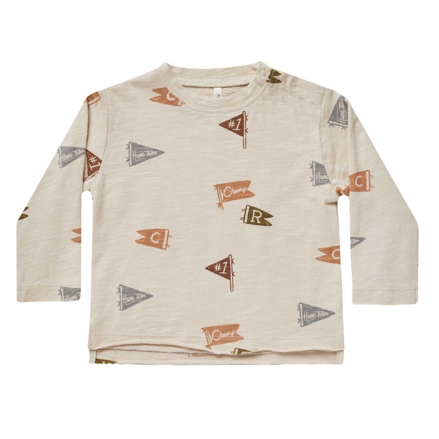 Boy Rylee & Cru | Rylee & Cru Raw Edge Long Sleeve Tee, Flags