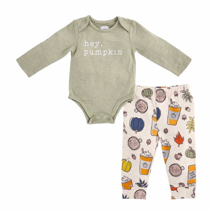 Boy Mud Pie | Pumpkin Spice Bodysuit & Pant Set