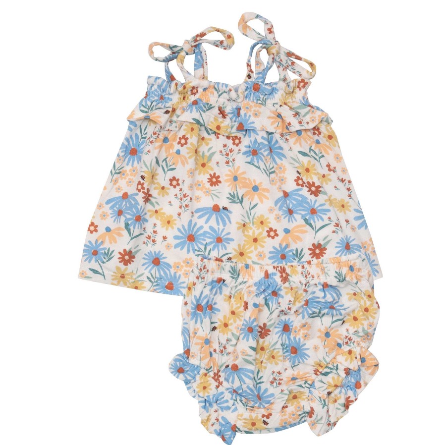 Girl Angel Dear | Ruffle Top & Bloomer Set, Coneflower