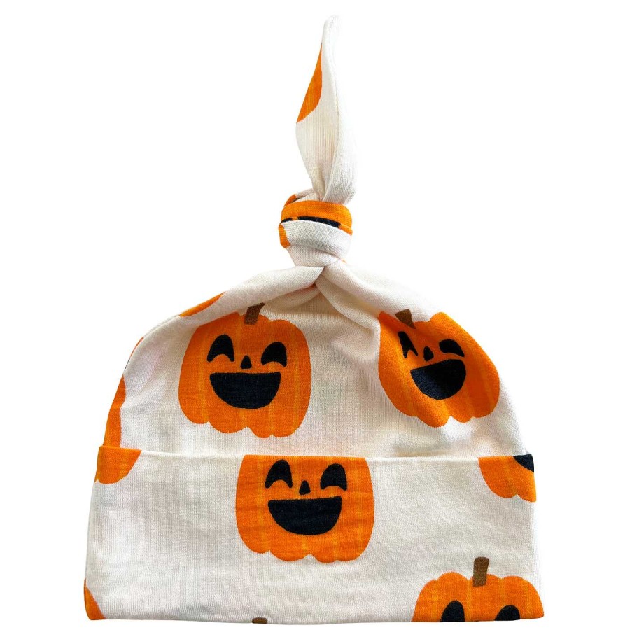 Boy SpearmintLOVE | Knot Beanie, Jack-O-Lantern