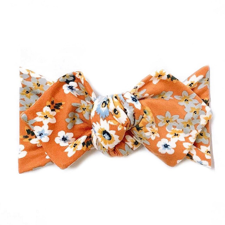 Girl Eyee Kids | Top Knot Headband, Mini Ochre Floral