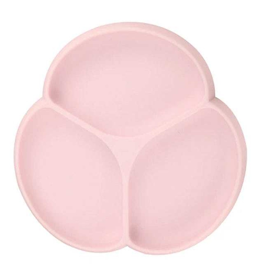 Baby Stuff Glitter & Spice Plates | Silicone Suction Plate, Dusty Rose