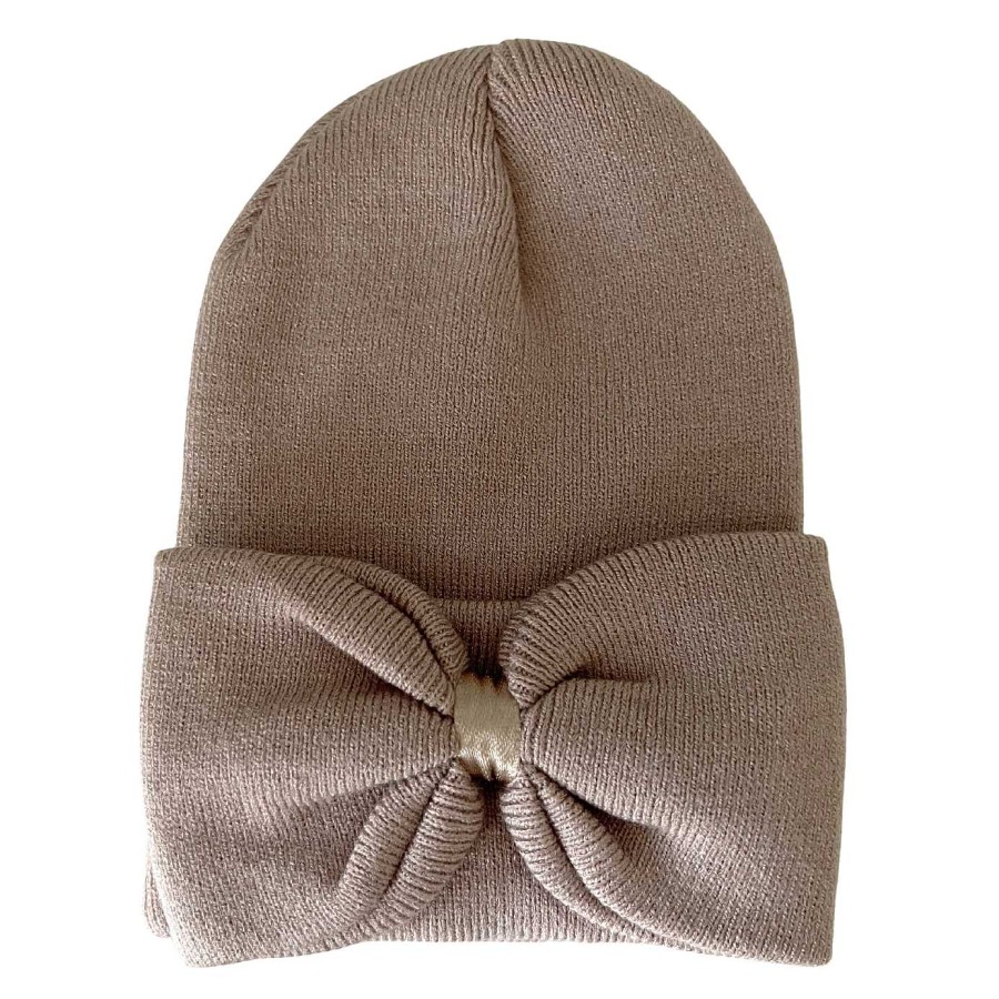 Accessories SpearmintLOVE | Baby'S First Hat, Tan Bow