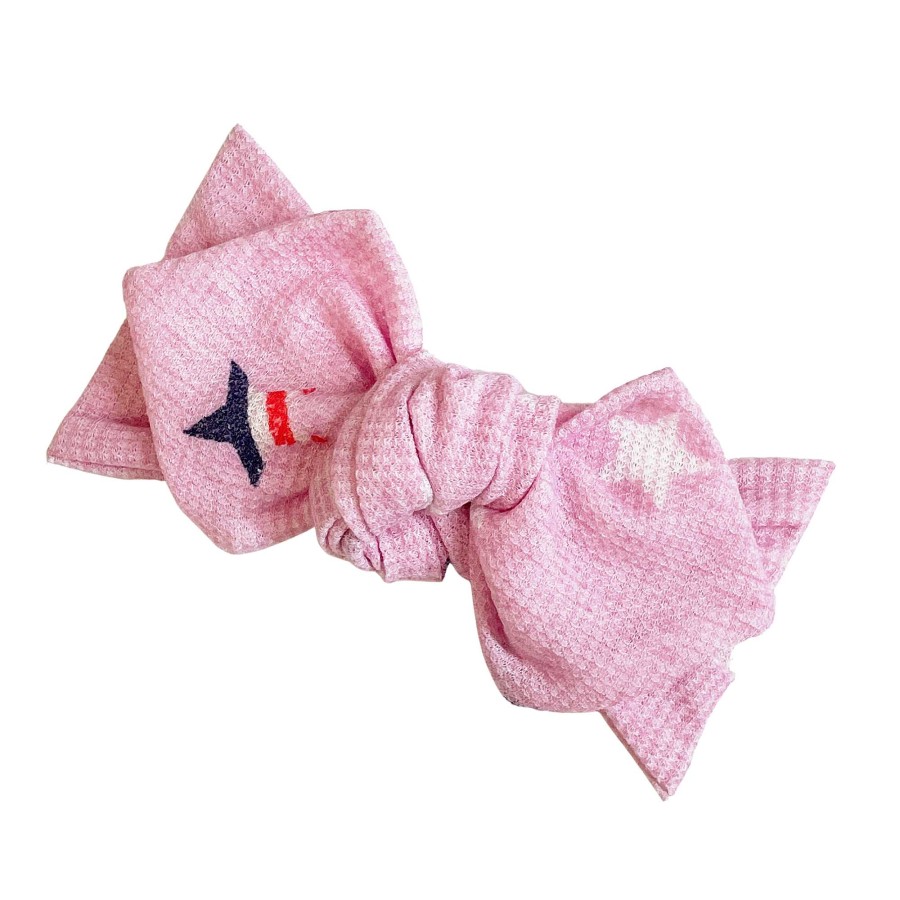 Girl Eyee Kids | Top Knot Headband, Pink Stars