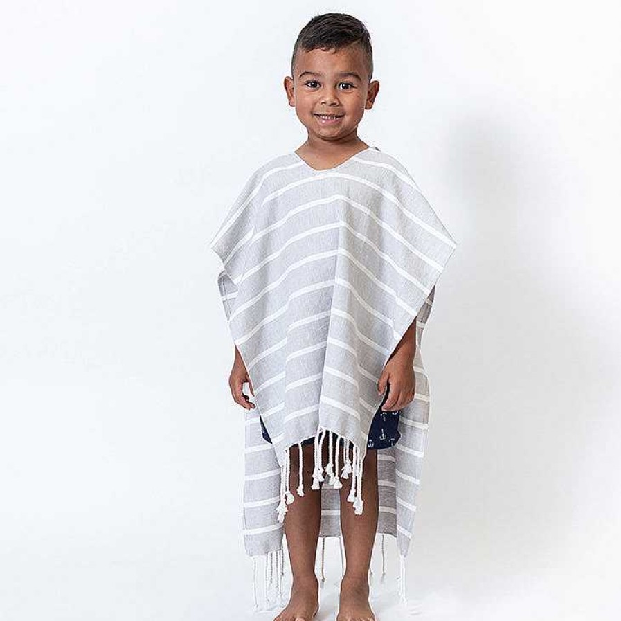 Boy Zestt | Organic Kids Poncho, Mist