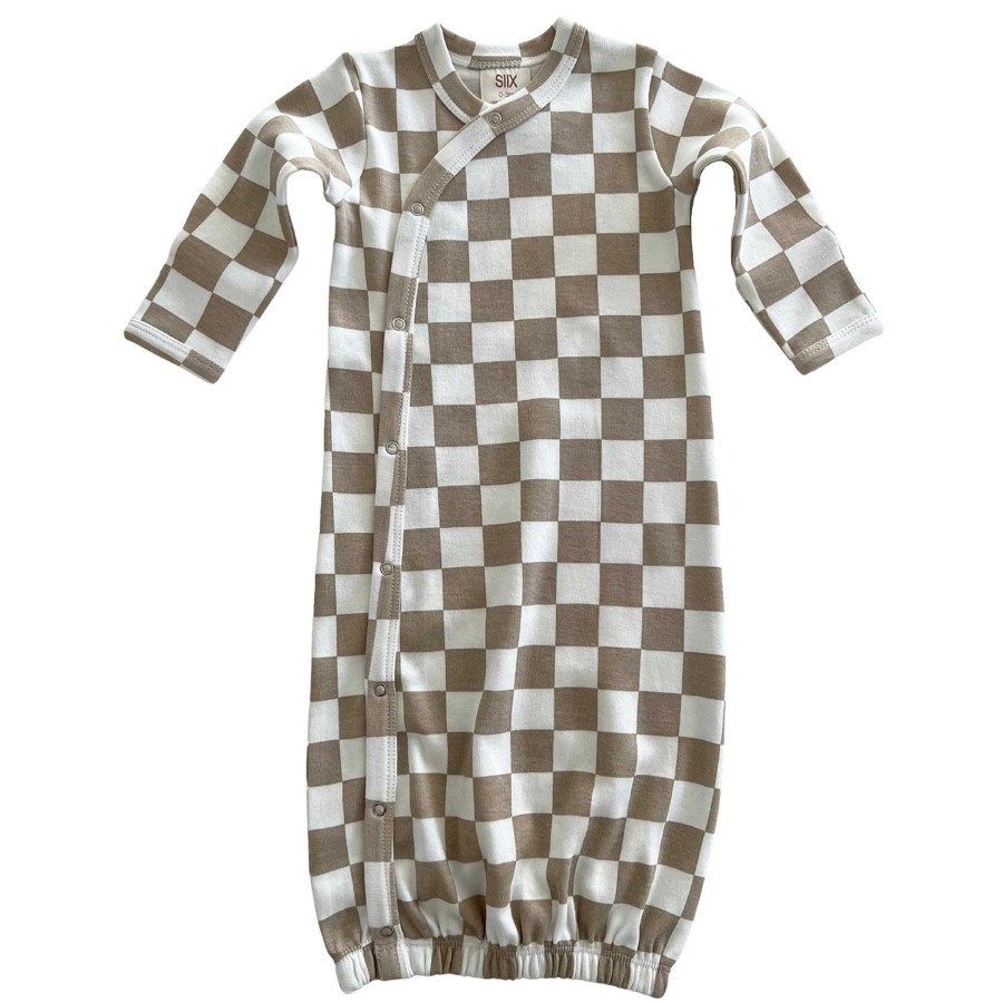 Boy SIIX Collection | Tiramisu Checkerboard / Organic Gown