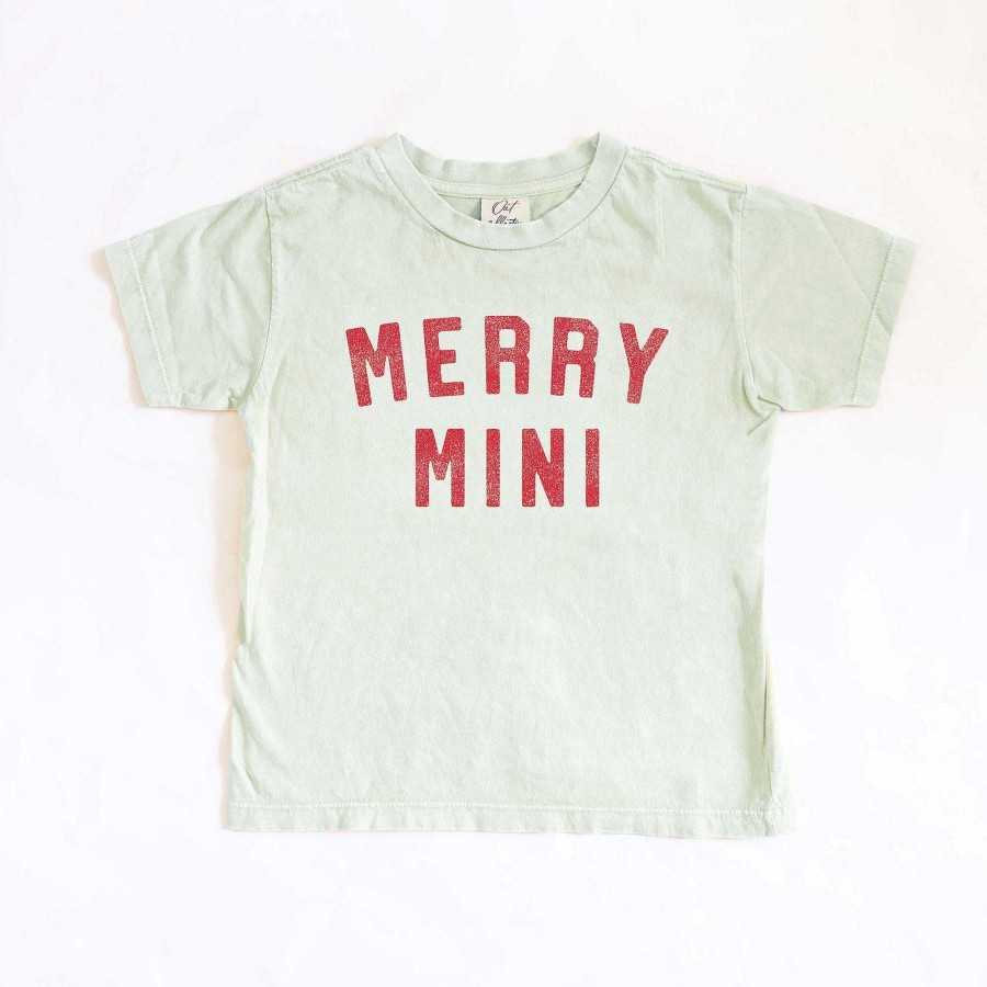 Boy Oat Collective | Merry Mini Toddler Washed Graphic Tee, Sage