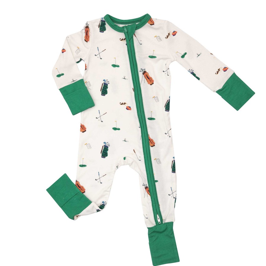 Boy Angel Dear | 2 Way Zip Romper, Golf