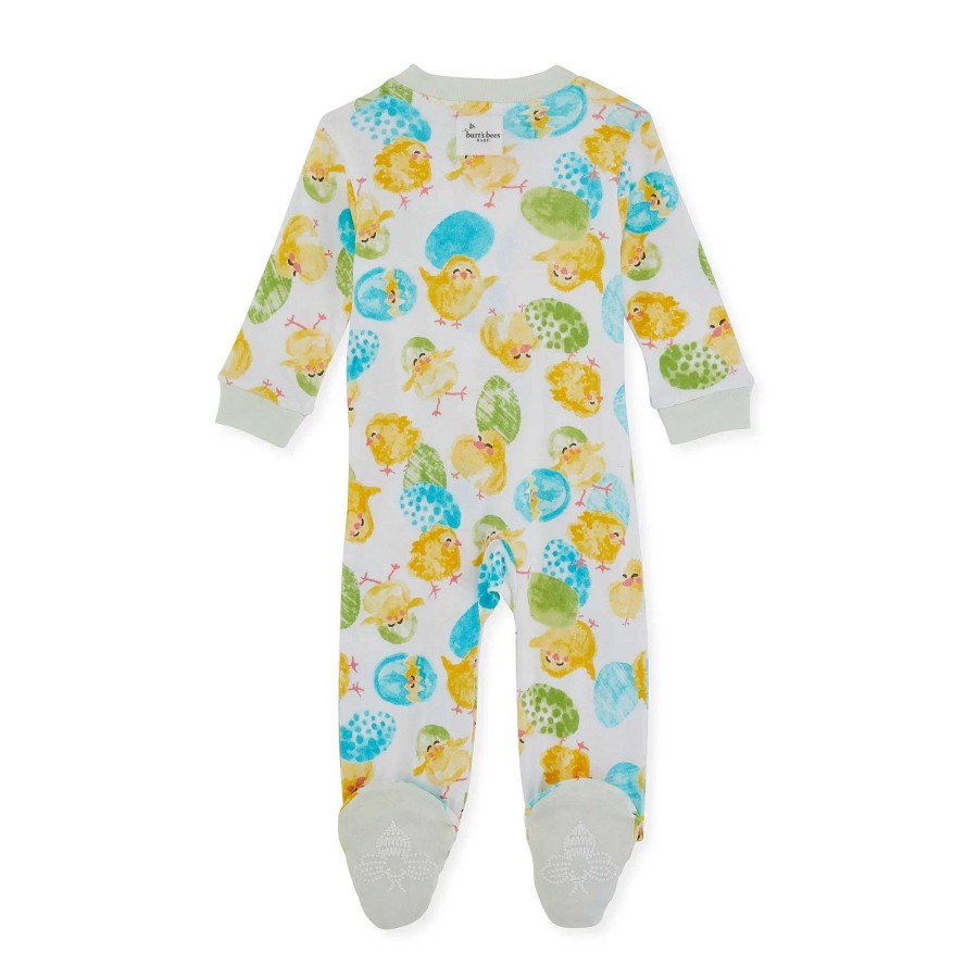 Boy Burt's Bees Baby | Easter Organic Zip Footie, Lil Hatchlings