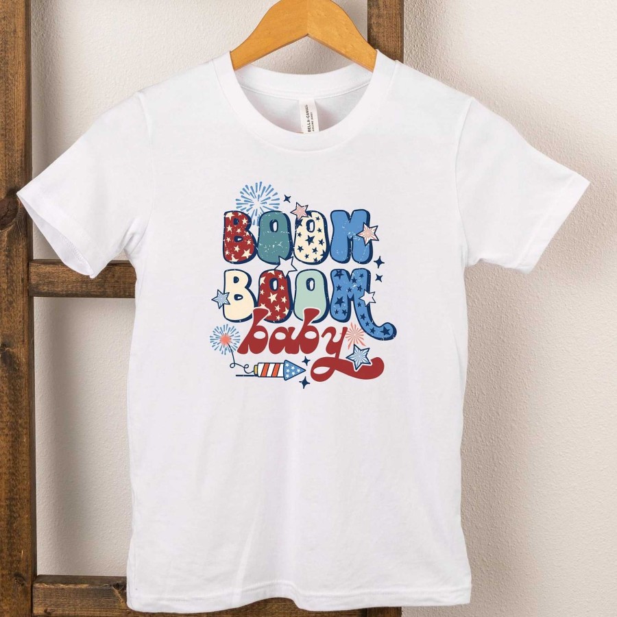 Boy The Juniper Shop | Boom Boom Baby Firework Short Sleeve Tee, White