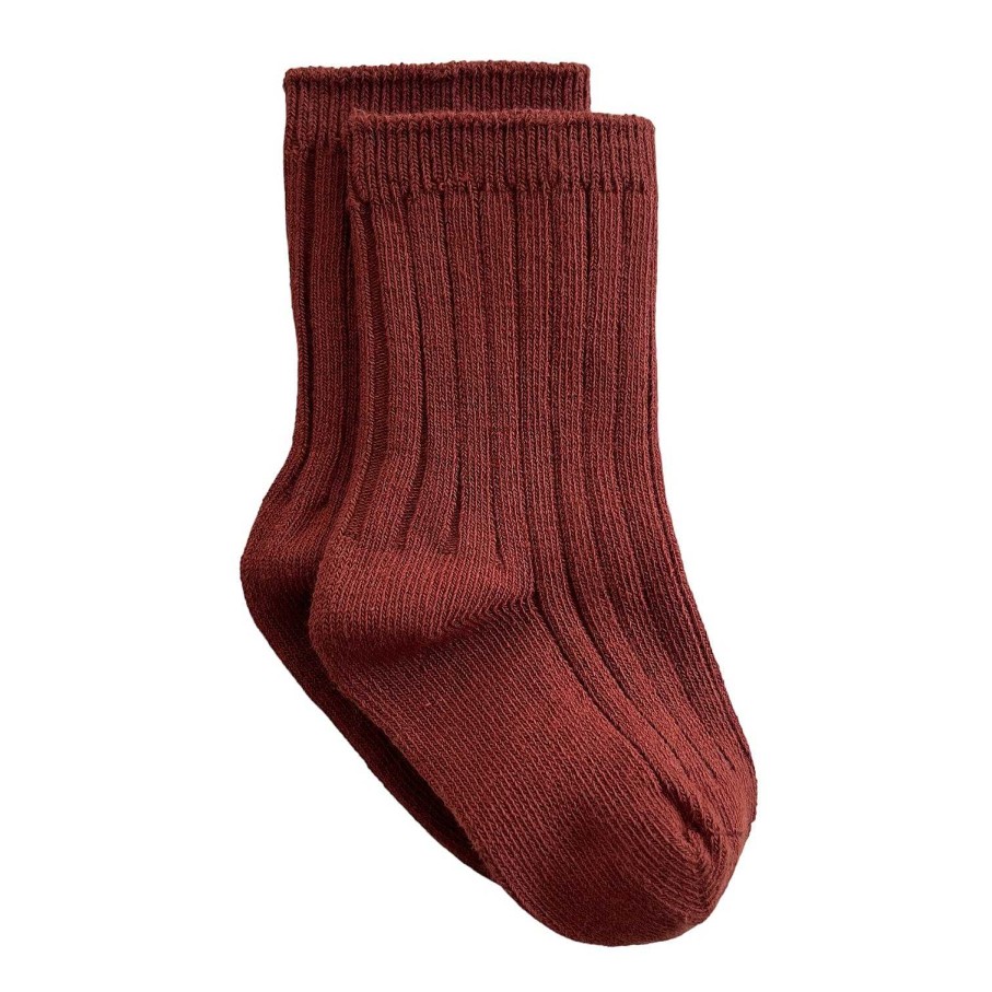 Accessories Sold by SpearmintLOVE | Basic Ribbed Socks, Dark Brown