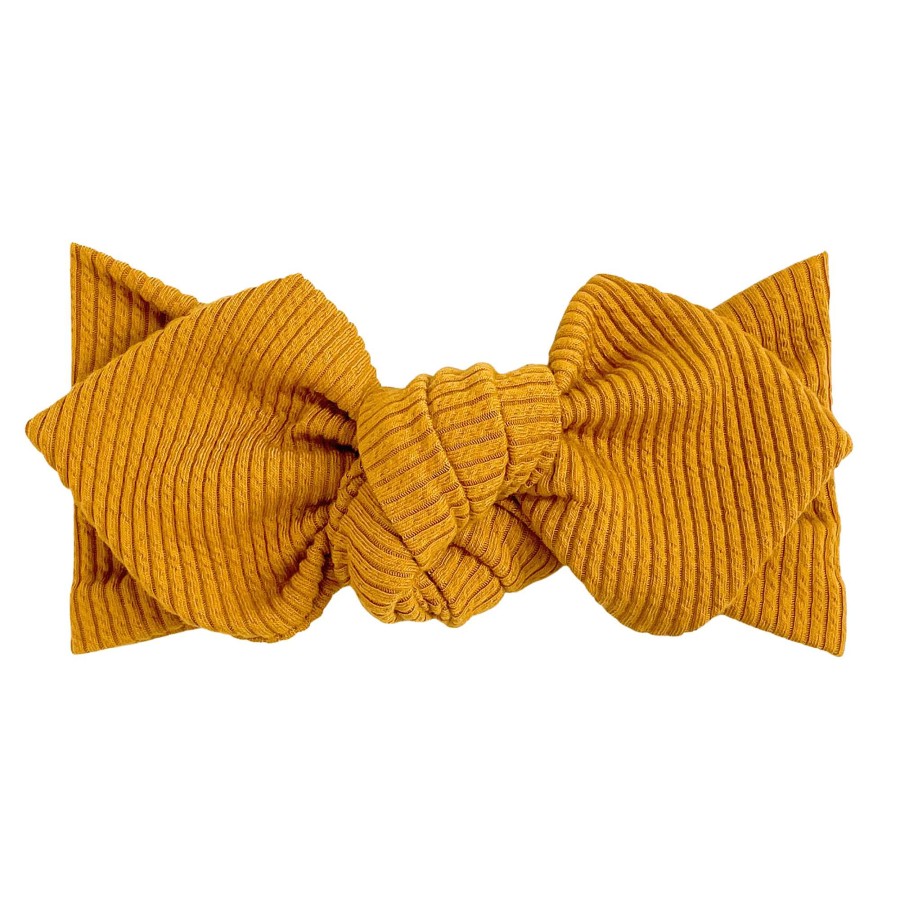 Girl Eyee Kids | Top Knot Headband, Textured Mustard