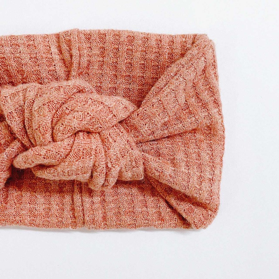 Girl Eyee Kids | Twist Knot Headband, Waffle Terracotta