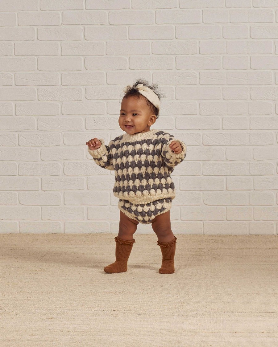 Girl Rylee & Cru | Rylee & Cru Knit Bloomer, Slate Stripe