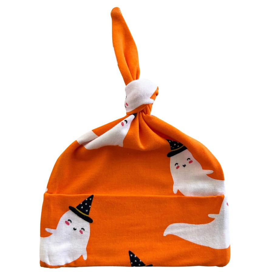 Boy SpearmintLOVE | Knot Beanie, Orange Ghost